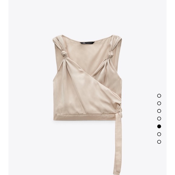 ZARA Satin wrap crop top - Picture 5 of 6